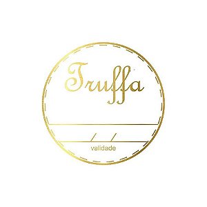 Adesivo "Truffa Gourmet com Validade" - Ref.2020 - Hot Stamping - Dourado - 50 unidades - Stickr - Rizzo