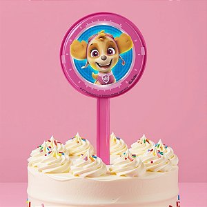Pick Decorativo MDF Skye Patrulha Canina - 1 Unidade - Festcolor - Rizzo