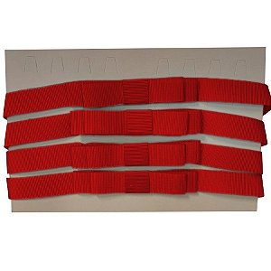 Laço Chanel Duplo Vermelho - 4 Unidades - 60cm - Fitas Progresso - Rizzo Confeitaria
