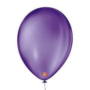 Balão de Festa Látex Cristal - Violeta Purpura - Balões São Roque - Rizzo
