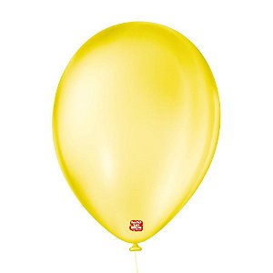 Balão de Festa Látex Cristal - Amarelo Canário - Balões São Roque - Rizzo