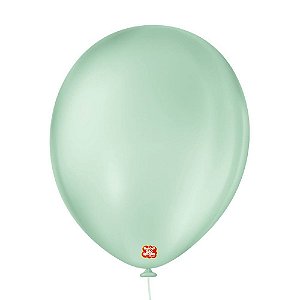 Balão de Festa Látex Liso - Verde Hortelã - Balões São Roque