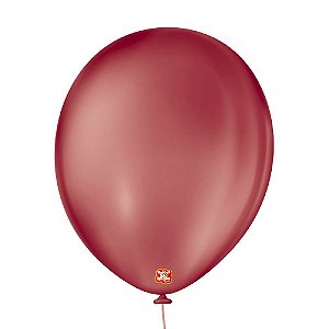 Balão de Festa Látex Liso - Bordô - 50 Unidades - Balões São Roque