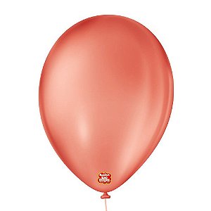 Balão de Festa Látex Liso - Coral - 50 Unidades - Balões São Roque