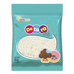 Confeito Decora Fun Pérola - 50g - Cacau Foods - Rizzo Confeitaria