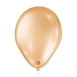 Balão de Festa Látex Perolado - Pêssego - 25 Unidades - Balões São Roque - Rizzo Confeitaria