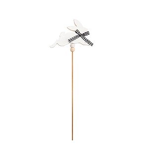 Pick Decorativo de Páscoa - Coelhinho Deitado Correndo de MDF - 01 unidade - Cromus - Rizzo