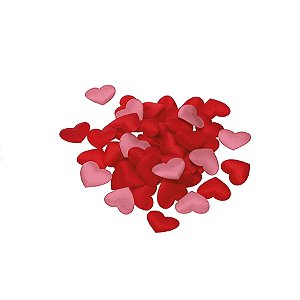Confete de Pétalas de Coração Vermelho e Rosa em Papel de Seda 15 g - 1 unidade - Cromus