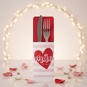 Porta Talher Decorativo Dia das Mães - 8 unidades - Cromus - Rizzo