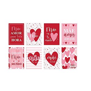 Cartaz Decorativo Dia das Mães Sortidos 8 pcs - 1 unidade - Cromus -
