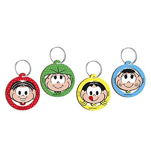 Chaveiro MDF Turma da Mônica - 1 Pacote 4 Peças - Festcolor -