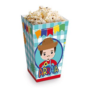 Caixa para Pipoca Caipirinha Menino - Tamanho P - 10 Unidades - Cromus - Rizzo Confeitaria