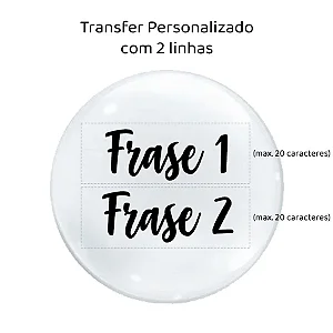 Transfer Personalizado Para Balão - 2 Linhas -  01 Unidade - Rizzo