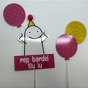 Topo De Bolo Flork Meme Bento Cake Topper Rep Bardei Tiu iu no