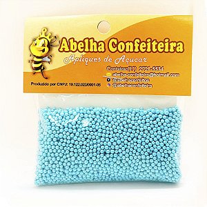 Mini Confeito - Pérolas Azul Mini - 60 gramas - Abelha Confeiteira - Rizzo