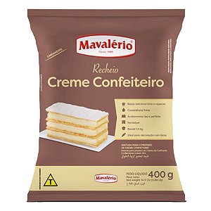 Mistura em Pó para Recheio Sabor Creme de Confeiteiro - 400g - Mavalério - Rizzo