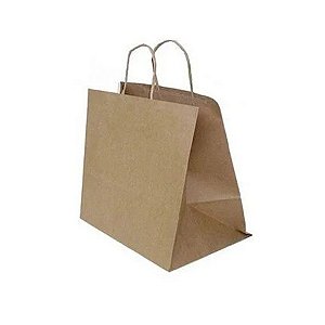 Sacola Kraft Natural - Ref6727 - 30,5x19,5x35cm - WMA - Rizzo Confeitaria