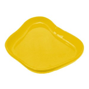 Bandeja Orgânica - 13x10cm - Amarelo - 1 unidade - Só Boleiras - Rizzo Confeitaria