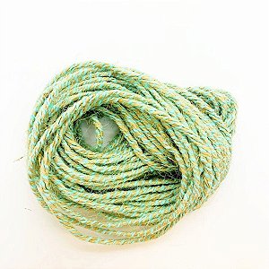 Cordão de Juta Multicolor Verde 10 metros - EcoArt - Rizzo