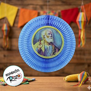 Arco-Íris São Pedro - Enfeite Papel de Seda - Colmeia - Festa Junina - 1 unidade - Rizzo Confeitaria