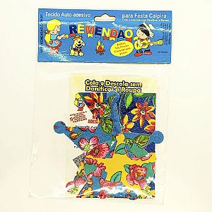 Remendo Festa Junina Tecido Auto Colante - 5 Unidades - Rizzo Confeitaria