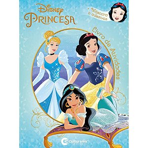 Livro Diversão Com Adesivo -Princesas - 1 unidade - Disney - Rizzo Confeitaria