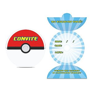 Convite - Pocket Monsters - 8 unidades - Junco - Rizzo Confeitaria