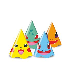 Chapéu Cone - Pocket Monsters - 8 unidades - Junco - Rizzo Confeitaria