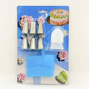 Kit Decorador de Bolo Inox - 1 unidade - Rizzo Confeitaria