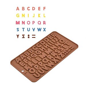 Molde De Silicone Chocolate - ABC - FT146 - 1 unidade - Silver Plastic - Rizzo Confeitaria