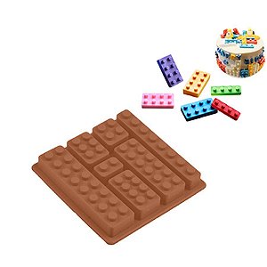 Molde De Silicone Chocolate - Lego - FT138 - 1 unidade - Silver Plastic - Rizzo Confeitaria