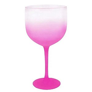 Taça Gin Degradê - Rosa Fluorescente 550Ml - 1 unidade - Rizzo Confeitaria