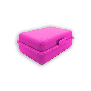 Caixinha Lembrancinha Plástica Rosa 18cm x 7cm - 1 unidade - Rizzo Confeitaria
