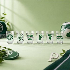 Copo Americano - 190ml - Palmeiras - 6 Copos - 1 unidade - Allmix - Rizzo