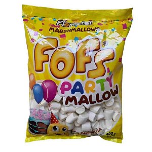 Mini Marshmallow Branco Fofs 400g - Party Mallow - Sabor Baunilha - 1 unidade - Florestal - Rizzo