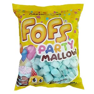 Mini Marshmallow Azul Fofs 400g - Party Mallow - Sabor Baunilha - 1 unidade - Florestal - Rizzo