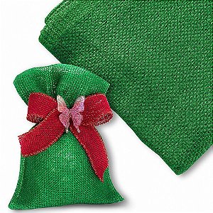 Saco Juta - 30Cmx45cm - Verde Bandeira - 1 unidade - Halley Fitas - Rizzo Confeitaria