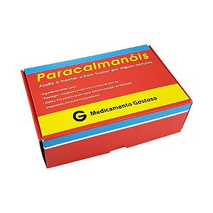 Caixa para Doces tipo Practice Divertida Remédio - "Paracalmanóis" - 6 doces - 10 unidades - Ideia - Rizzo