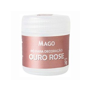 Pó para Decoração Ouro Rose 5g - 1 Unidade - Mago - Rizzo