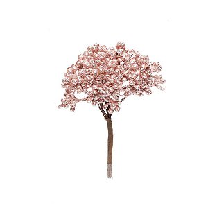 Pick Decorativo de Natal - Frutas Com Glitter - Rose - 1 unidade - Cromus - Rizzo
