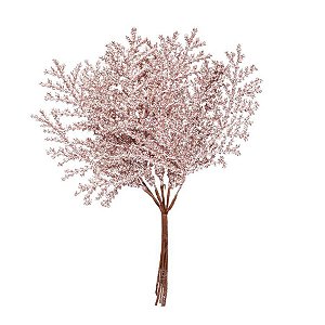 Pick Decorativo de Natal - Folhas Com Glitter - Rose - 1 unidade - Cromus - Rizzo