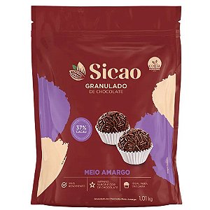 Granulado de Chocolate Meio Amargo 37% Cacau - 1,01 kg - 1 unidade - Sicao - Rizzo
