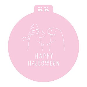 Stencil Redondo Flork - Ref 8 Happy Halloween   - 1 unidade - RR Cortadores - Rizzo