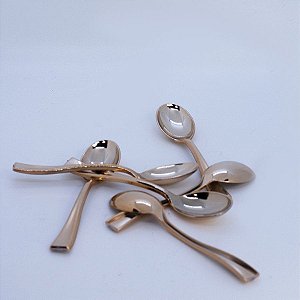 Mini Colher Descartável - Rose Gold - 20 unidades - Art Lille - Rizzo