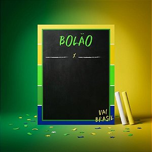 Kit Cartaz para Bolão com 2 Gizes - Copa do Mundo Brasil - 1 unidade - Cromus