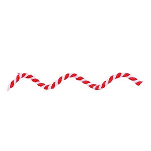 Cordão Vermelho/Branco de Algodão - 3 cm x 500 cm - 1 unidade - Cromus - Rizzo Confeitaria