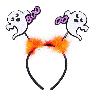Tiara de Halloween Fantasminha Boo - 1 unidade - Cromus - Rizzo Confeitaria