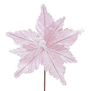 Galho Pick Poinsétia Rosa - Cabo Curto - 1 unidade - Cromus - Rizzo