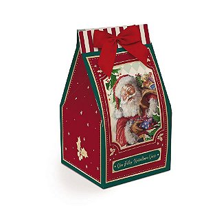 Caixa Panetone - Noel Carmin - 14 x 14 x 22,5 cm - 500 g - Cromus Natal - 10 unidades - Rizzo