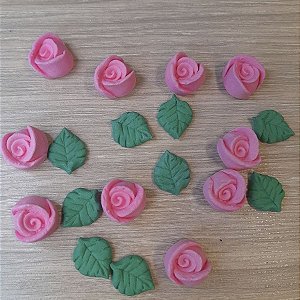 Confeitos de Açúcar - Rosas Medias - 1,2 x 1 cm - 19 unidades - Rizzo